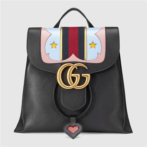 gucci marmont 相機包|Gucci Marmont leather backpack.